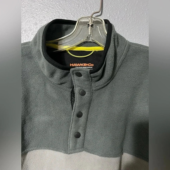 Hawke & Co. Performance Sportswear Fleece Jacket 3-Snap Gray Long Sleeve NWT - Picture 3 of 7